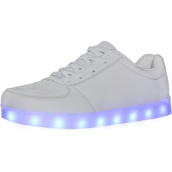⚡Unisex White Light Up Shoes with USB Charging Glowing Luminous LED Sneakers - Picture 3 of 6